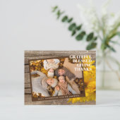 Postale Carte de vacances personnalisée Grateful Blessed G (Debout devant)