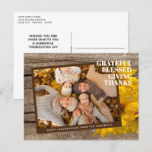 Postale Carte de vacances personnalisée Grateful Blessed G (Devant / Derrière)