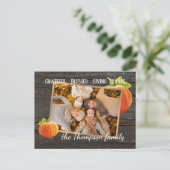 Postale Carte de vacances personnalisée Grateful Blessed G (Debout devant)