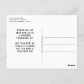 Postale Carte de vacances personnalisée Grateful Blessed G (Dos)