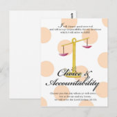 Postale Carte de valeur YW - Choix et responsabilité (Devant / Derrière)