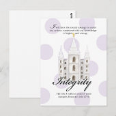 Postale Carte de valeur YW - Intégrité (Devant / Derrière)