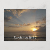 Postale Carte de verset biblique Apocalypse 19:6-7 (Dos)