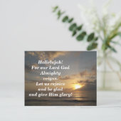 Postale Carte de verset biblique Apocalypse 19:6-7 (Debout devant)