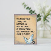 Postale Carte de verset biblique de la taille d'une carte  (Debout devant)