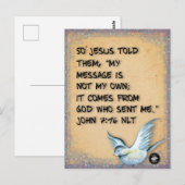 Postale Carte de verset biblique de la taille d'une carte  (Devant / Derrière)