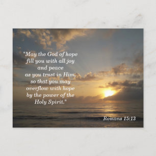 Postale Carte de verset biblique Romains 15:13