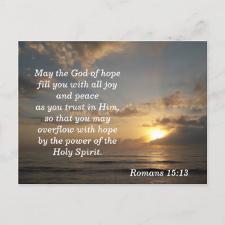 Postale Carte de verset biblique Romains 15:13