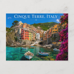Postale Carte de village côtier coloré