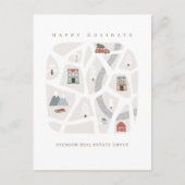 Postale Carte de ville hivernale simple et mignonne pour l (Devant)