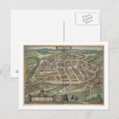 Postale Carte de Vilnius, Lituanie, de 'Civitates Orbis T (Devant / Derrière)