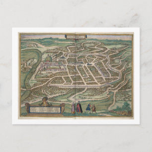 Postale Carte de Vilnius, Lituanie, de 'Civitates Orbis T