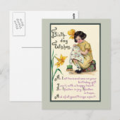 Postale Carte de vinrage Anniversaire Démodé Wives (Devant / Derrière)