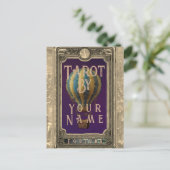 Postale Carte de visite pour entreprise de lecture de taro (Debout devant)