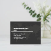 Postale Carte de visite professionnelle pour pilote modern (Debout devant)