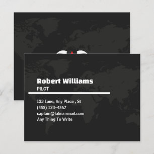 Postale Carte de visite professionnelle pour pilote modern