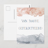Postale Carte de voeux (10,8 cm x 14,2 cm) - Félicitations (Devant / Derrière)