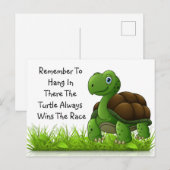 Postale Carte De Vœux Accroche-Toi Là (Devant / Derrière)