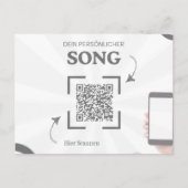 Postale Carte de voeux avec code QR pour une chanson (Devant)