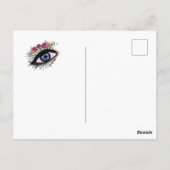 Postale Carte de vœux avec texte et dessin d'œil (Dos)