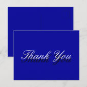 Postale Carte de voeux bleu Merci blanc (Devant / Derrière)