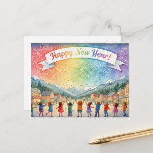 Postale Carte de vœux BONNE ANNÉE 2026