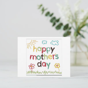Postale Carte de vœux Bonne fête des Mères