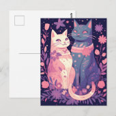 Postale Carte de voeux Céleste Cats (Devant / Derrière)