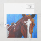 Postale Carte de voeux Cheval (Devant / Derrière)