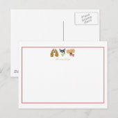 Postale Carte de vœux chiot (Devant / Derrière)