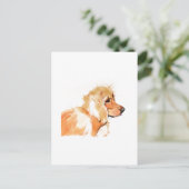 Postale Carte de vœux Cocker Spaniel, Aquarelle (Debout devant)