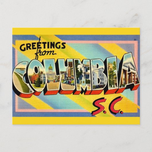Postale Carte de vœux colorée Columbia SC (Devant)