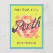 Postale Carte de voeux colorée Perth Australie (Devant)