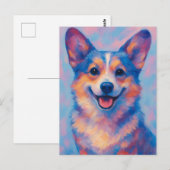 Postale Carte de voeux Corgi (Devant / Derrière)