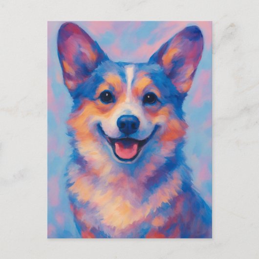 Postale Carte de voeux Corgi (Devant)