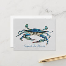 Carte de vœux Crabe bleu de la baie de Chesapeake