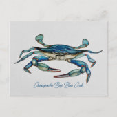 Postale Carte de vœux Crabe bleu de la baie de Chesapeake (Devant)