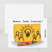 Postale Carte de voeux "Créativité" (Devant / Derrière)