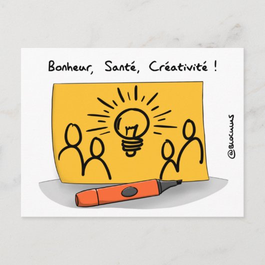 Postale Carte de voeux "Créativité" (Devant)