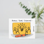 Postale Carte de voeux "Créativité" (Debout devant)
