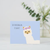 Postale Carte de voeux Cute Llama (Debout devant)