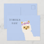 Postale Carte de voeux Cute Llama (Devant / Derrière)