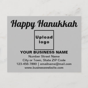 Postale Carte de vœux d'affaires pour Hanukkah sur fond gr