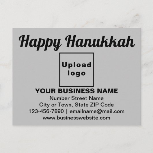 Postale Carte de vœux d'affaires pour Hanukkah sur fond gr (Devant)