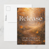 Postale Carte de vœux d'affirmation de guérison et de bien (Devant / Derrière)