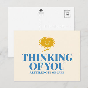 Postale Carte de vœux d'amitié et d'encouragement « Pensée