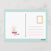 Postale Carte de vœux d'anniversaire (Dos)