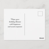 Postale Carte de vœux d'anniversaire aux élégantes fleurs  (Dos)