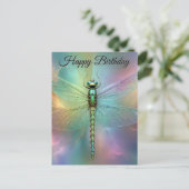 Postale Carte de vœux d'anniversaire avec une libellule pa (Debout devant)