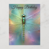 Postale Carte de vœux d'anniversaire avec une libellule pa (Devant)